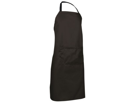 DELANTAL CON PETO TIMBAL NEGRO MICROFIBRA TRANSPIRABLE