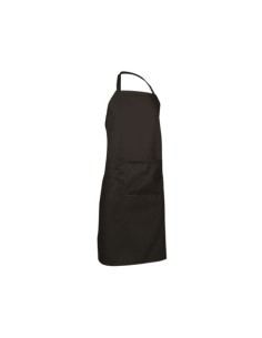 DELANTAL CHEF OVEN NEGRO CON PETO Y BOLSILLO VALENTO