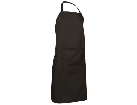 DELANTAL CHEF OVEN NEGRO CON PETO Y BOLSILLO VALENTO
