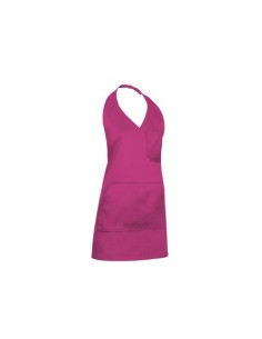 DELANTAL BISTRO ROSA MAGENTA PEQUEÑO CON PETO