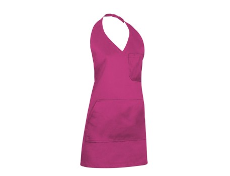 DELANTAL BISTRO ROSA MAGENTA PEQUEÑO CON PETO