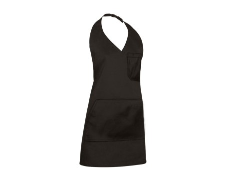 DELANTAL BISTRO NEGRO PEQUEÑO CON PETO