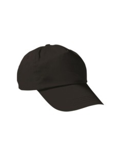 GORRA PROMOTION NEGRA 5 PANELES ALGODÓN VALENTO