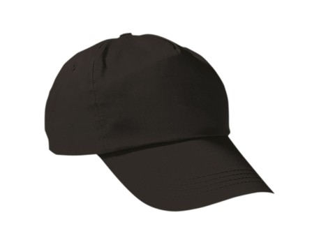 GORRA PROMOTION NEGRA 5 PANELES ALGODÓN VALENTO