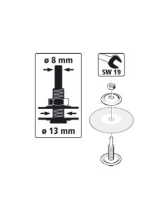 MANDRIL PORTÁTIL PARA DISCOS Ø13MM VÁSTAGO 8MM 2