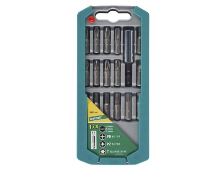 SET 17 PUNTAS ATORNILLAR SOLID WOLFCRAFT