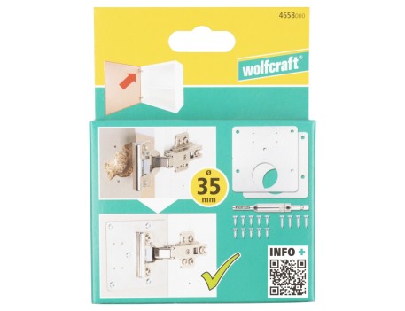 KIT REPARACIÓN BISAGRAS CAZOLETA 17 PIEZAS WOLFCRAFT