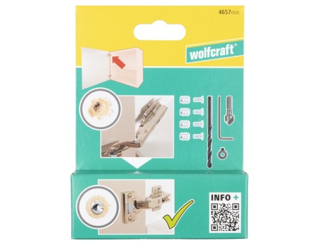 KIT REPARACIÓN BISAGRAS CAZOLETA 11 PIEZAS WOLFCRAFT