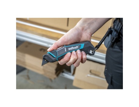 CÚTER CUCHILLA TRAPEZOIDAL PRO SAFETY WOLFCRAFT