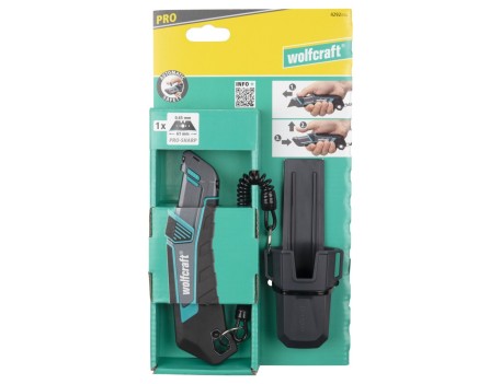 CÚTER CUCHILLA TRAPEZOIDAL PRO SAFETY WOLFCRAFT
