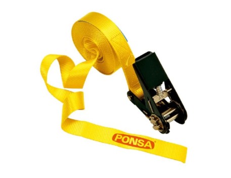 TRINQUETE AMARRE 25MM 30M AMARILLO 1000KG