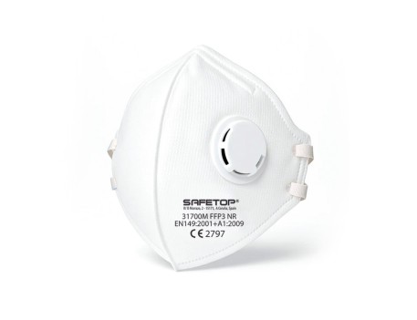 MASCARILLA FFP3 NR PLEGABLE CON VÁLVULA SAFETOP