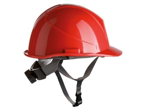 CASCO OBRA ROJO HDPE AJUSTE ROSCA + BARBOQUEJO
