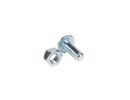 TORNILLO GALVANIZADO M8X20MM CON TUERCA CARRETILLA