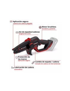 SIERRA PODADORA BATERÍA EINHELL GP-PS 18/20 LI 20CM 2