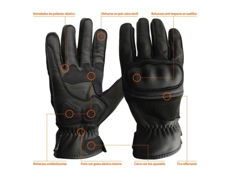 GUANTE MOTORISTA BIKER H360/9 JUBA