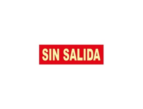 SEÑAL SIN SALIDA CLASE B 297X105MM