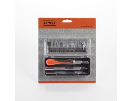 JUEGO CUCHILLOS PRECISIÓN Y HOJAS ORANGE ALYCO