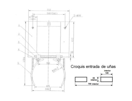 IMPLEMENTO PARA BIDONES VERTICAL NOVODINAMICA