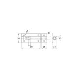 PASADOR CILÍNDRICO ALUMINIO NEGRO 500X60MM