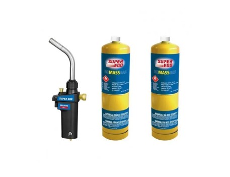 KIT SOPLETE PRO-FIRE + 2 GAS MAPP SUPER-EGO