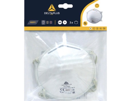 KIT 3 MASCARILLAS PROTECCIÓN POLVO FFP1 DELTAPLUS M3FP1