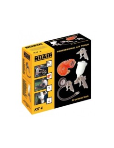 KIT PISTOLAS NEUMÁTICAS 4 PIEZAS NUAIR
