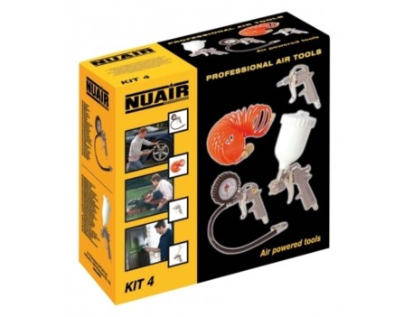 KIT PISTOLAS NEUMÁTICAS 4 PIEZAS NUAIR
