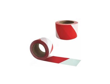 CINTA SEÑALIZACIÓN ROJO/BLANCO 7CMX200M CVTOOLS 1571