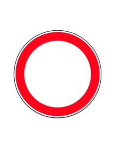 SEÑAL CIRCULAR PROHIBICIÓN R-100 50CM CVTOOLS