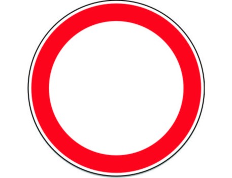 SEÑAL CIRCULAR PROHIBICIÓN R-100 50CM CVTOOLS