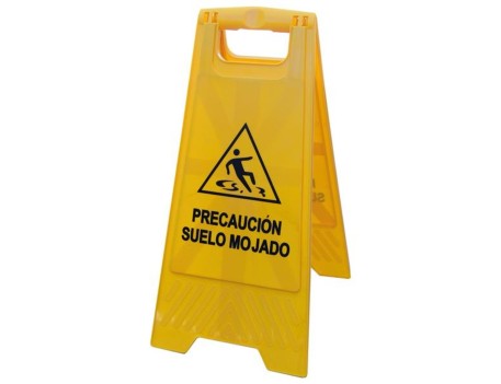 SEÑAL PVC PLEGABLE SUELO MOJADO 63CM REF.0391