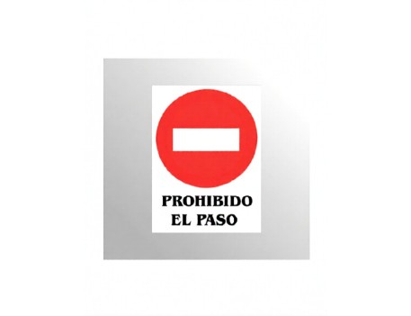 CARTEL PVC PROHIBIDO EL PASO 21X29 CM REF 0282P