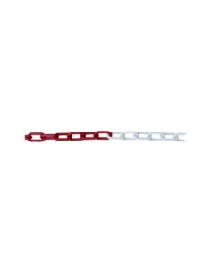 CADENA PLÁSTICO SEÑALIZACIÓN 5.5M ROJA/BLANCA CVTOOLS 1126