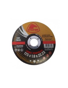 DISCO CORTE STAYER 125X1 MM PREMIUM T41 INOX