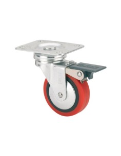 RUEDA GIRATORIA ALEX Ø100MM FRENO PLACA REF 1-0553