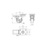 RUEDA GIRATORIA ALEX Ø100MM FRENO PLACA REF 1-0553