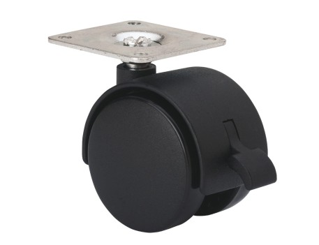 RUEDA GIRATORIA PLACA FRENO 100MM POLIAMIX 1-0462