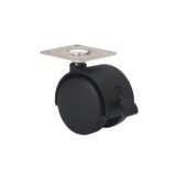 RUEDA GIRATORIA PLACA FRENO 100MM POLIAMIX 1-0462