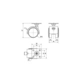 RUEDA GIRATORIA PLACA FRENO 100MM POLIAMIX 1-0462