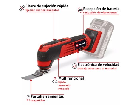 MULTIHERRAMIENTA BATERÍA TE-MG 18/1 LI-SOLO 18V
