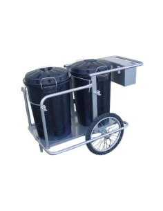 CARRO BARRENDERO 2 CUBOS 95 LITROS 2