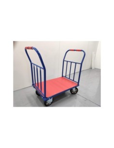PLATAFORMA CON RUEDAS DE GOMA ELÁSTICA Y DOS ASAS 910X610