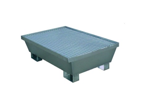 CUBETA COLECTORA 2 BIDONES GALVA GRIS