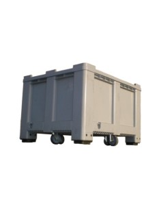 CONTENEDOR PLÁSTICO LISO CON RUEDAS 5049-R