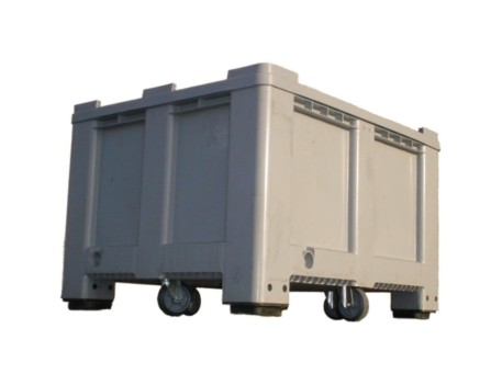 CONTENEDOR PLÁSTICO LISO CON RUEDAS 5049-R