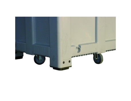 CONTENEDOR PLÁSTICO LISO CON RUEDAS 5049-R