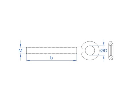 ARGOLLA FORJADA ZINCADA PARA ANCLAJES 12 MM X 90 MM