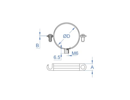 ABRAZADERA ISOFÓNICA BICROMADA PARA TUBO M6 INDEX