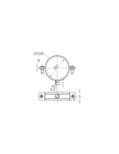 ABRAZADERA ISOFÓNICA REFORZADA DESLIZANTE D63 MM INDEX 2